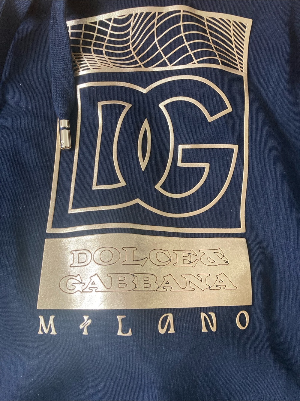 Dolce & Gabbana Black and Gold Milano Logo Hoodie